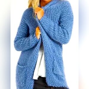 Altar'd State Textured Blue Cardigan